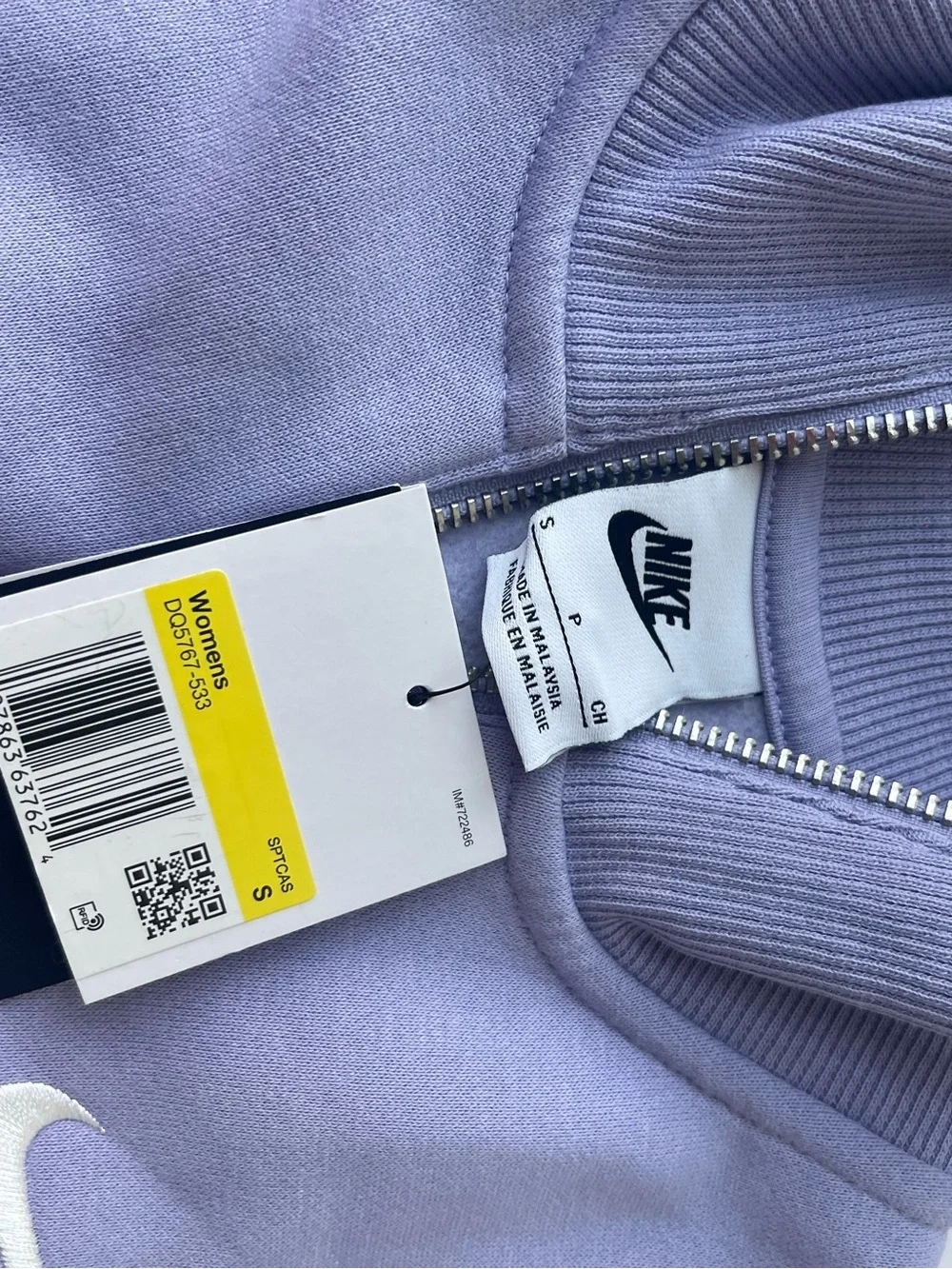 Nike Women’s Sweatshirt (Size Small) Cropped 1/4 Zip Pullover Phoenix Oversized